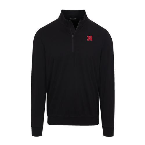 Nebraska Velocity Performance Quarter Zip Black