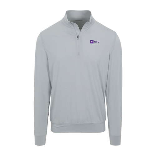 New York University Velocity Performance Quarter Zip Light Grey