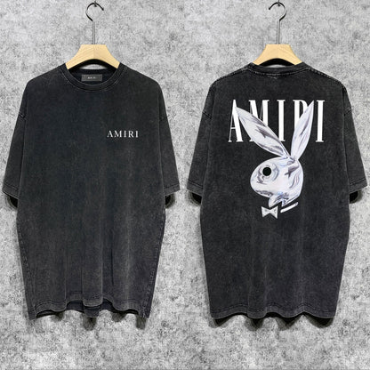 Amiri T-Shirt Distressed Retro Short Sleeve T-shirt