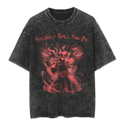 2024Streetwear Tshirt Japanese Anime Graphic Vintage Washed (Part 2)
