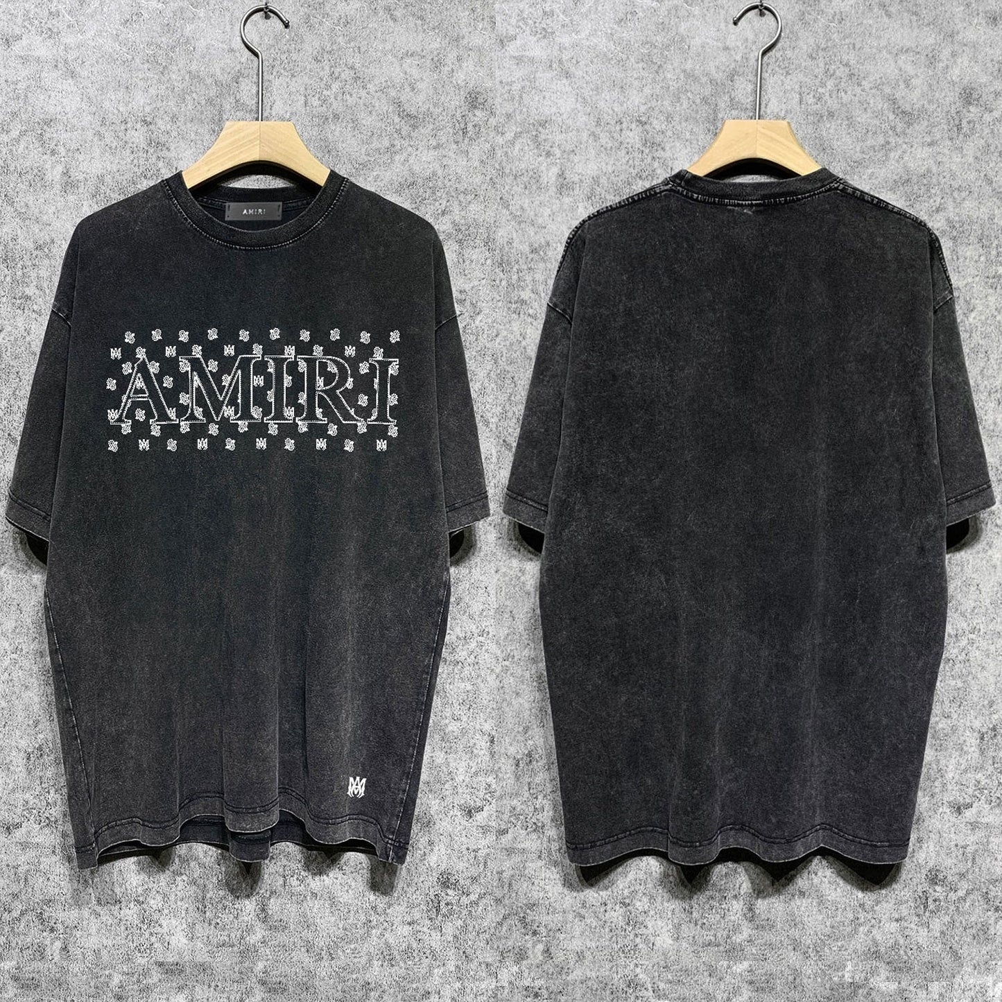 Amiri T Shirts Washed and Worn Retro Short Sleeve T-shirt