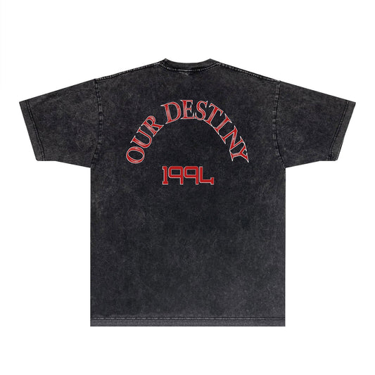 Amiri T Shirts Washed and Worn Retro Short Sleeve T-shirt