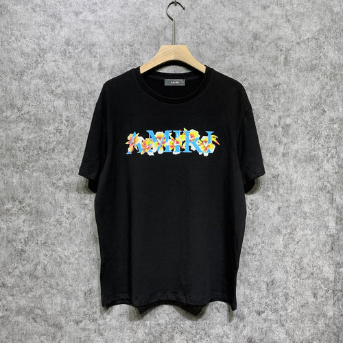 Amiri T Shirt Flower Print Casual Round Neck