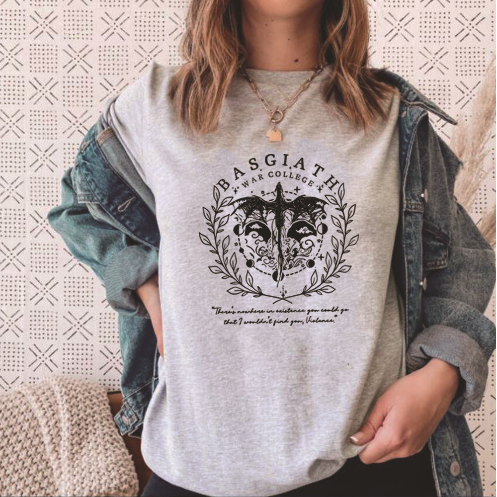 Basgiath War College T Shirt Aesthetic Fourth Wing Shirt