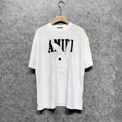 Amiri T Shirt Embroidered Jacquard Casual Round Neck