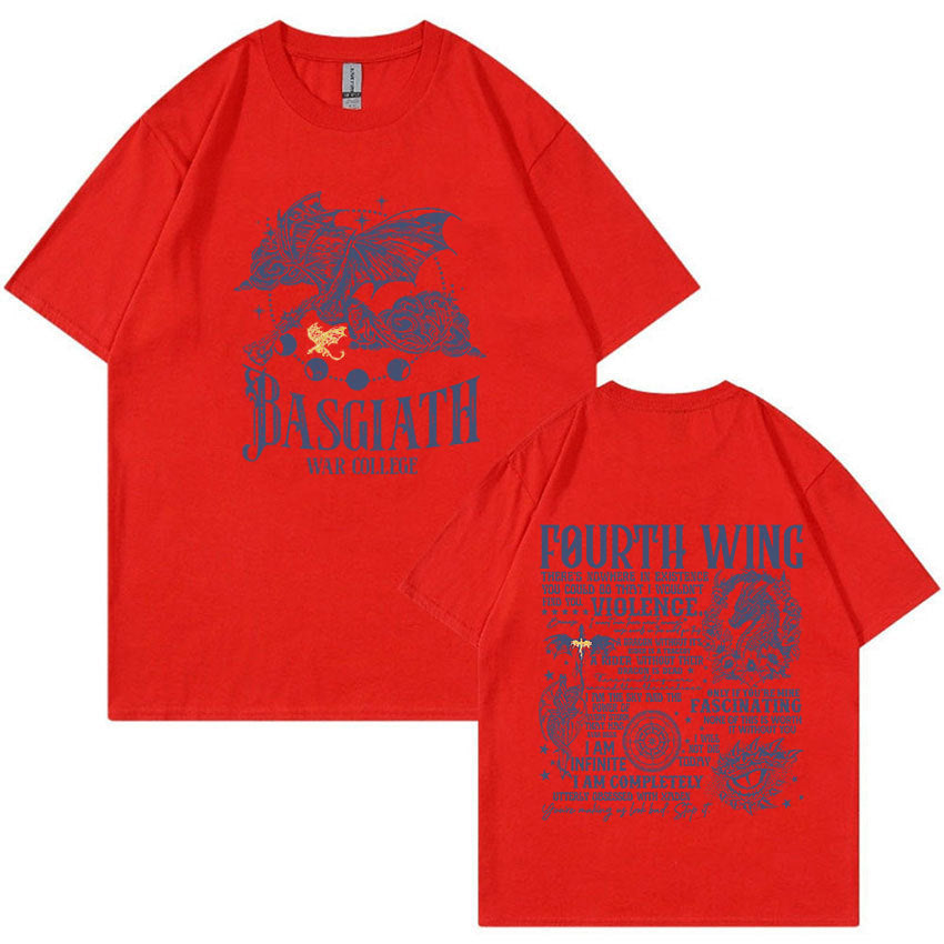 Basgiath War College Fourth Wing Dragon Rider Print Tee