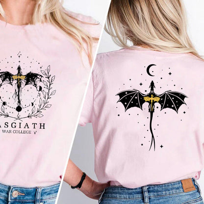 Basgiath War College T-shirt Double-side Print Fourth Wing