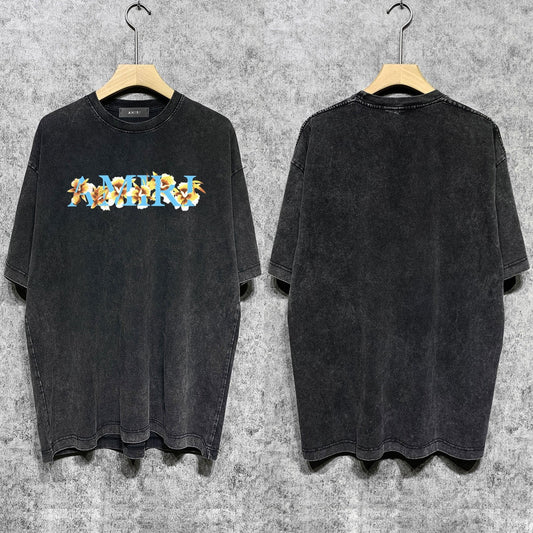 Amiri T-Shirt Distressed Retro Short Sleeve T-shirt