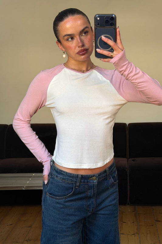 Aluna Long Sleeve Candy/Beige