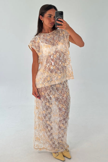Fern Skirt Gold - FINAL SALE