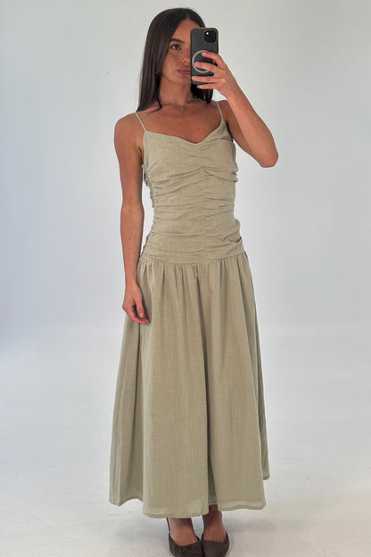 Amity Midi Dress Sage - FINAL SALE