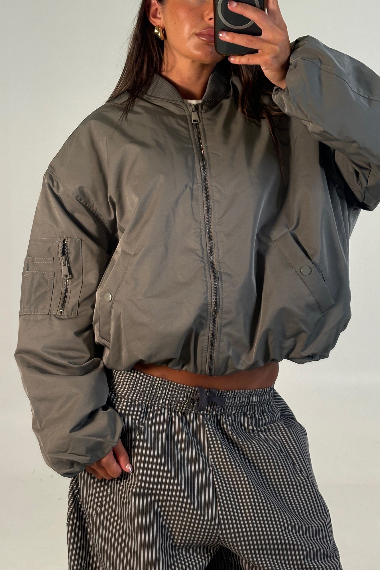 Dua Bomber Jacket Grey