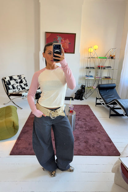 Aluna Long Sleeve Candy/Beige