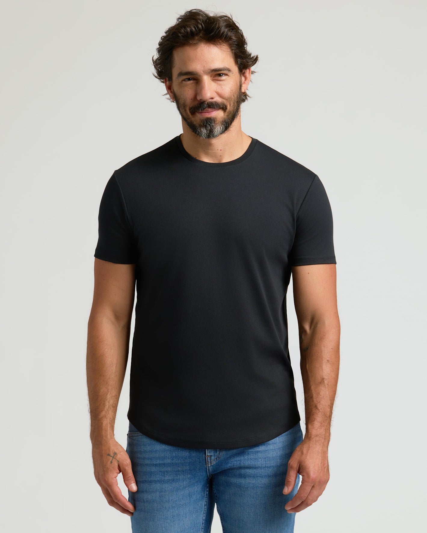 Black & White Pima Cotton Blend Crew 2-Pack