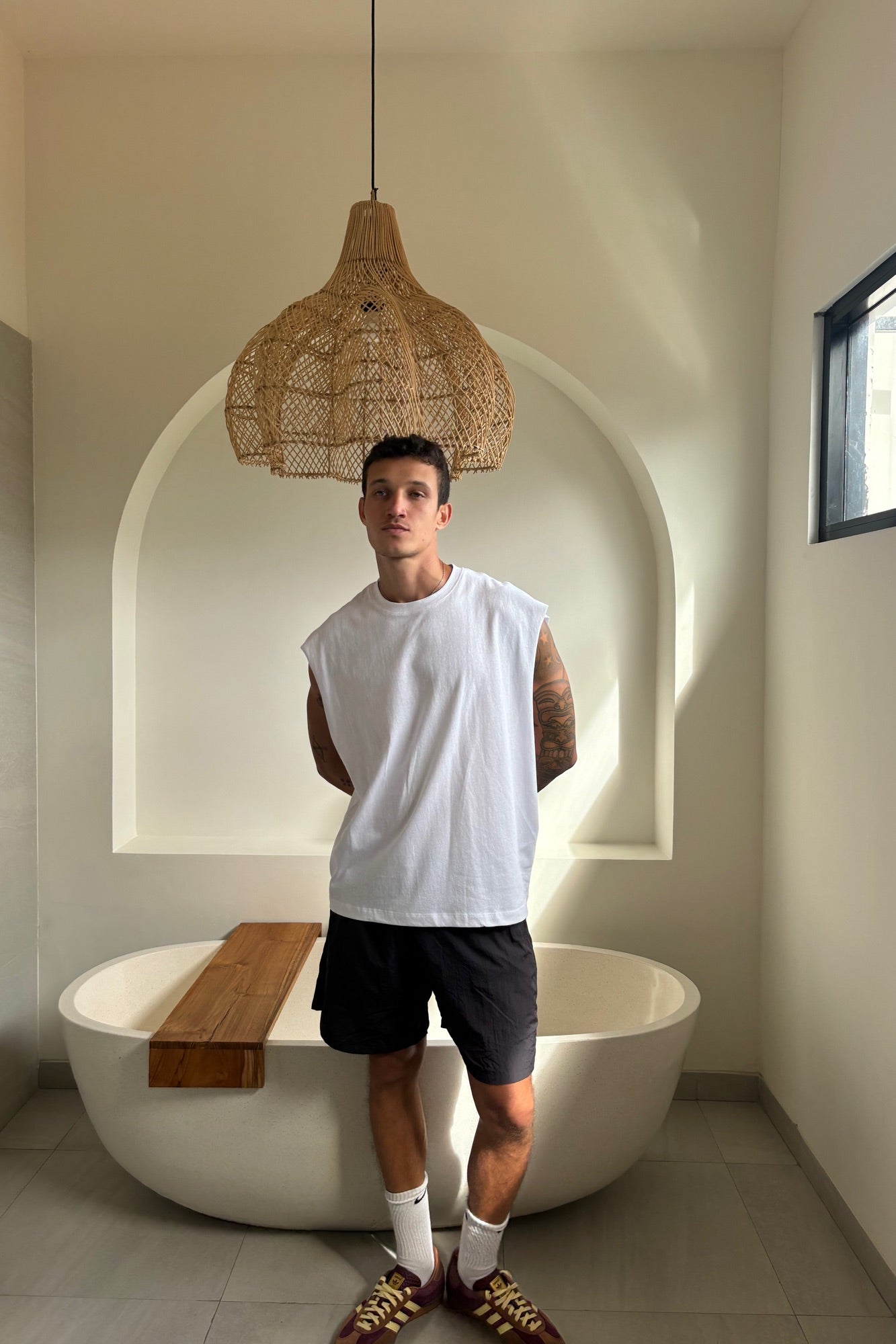 Elijah Soft Cotton Tank White - FINAL SALE