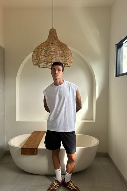 Elijah Soft Cotton Tank White - FINAL SALE