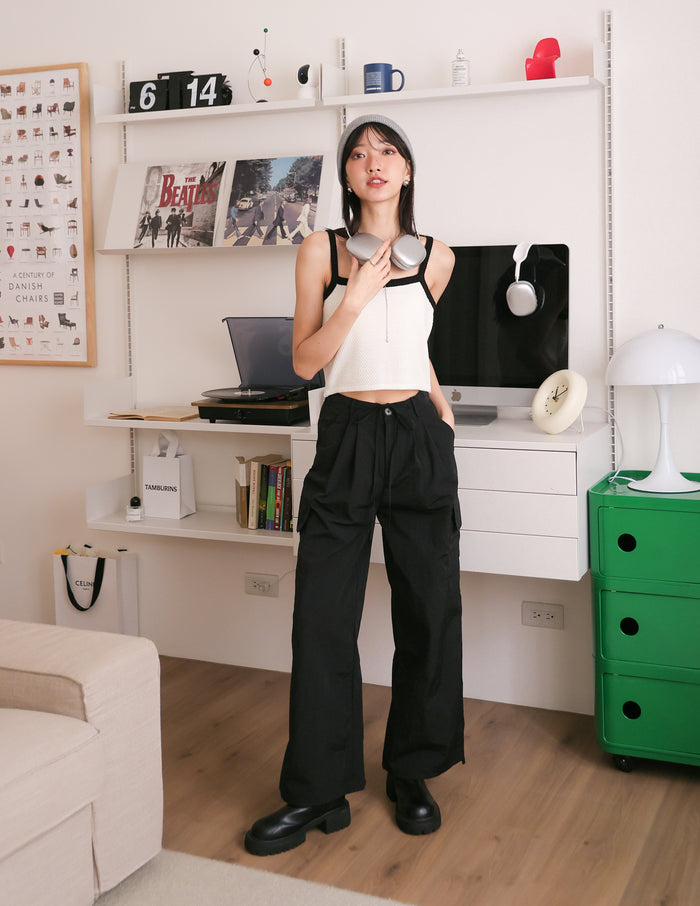 Alexa Cargo Pants in Black