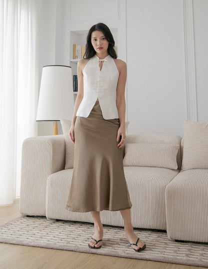 Anita Cheongsam Top in White