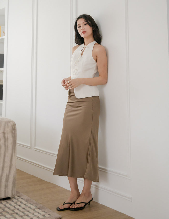 Anita Cheongsam Top in White