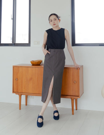 Ashleigh Scarf Top in Black