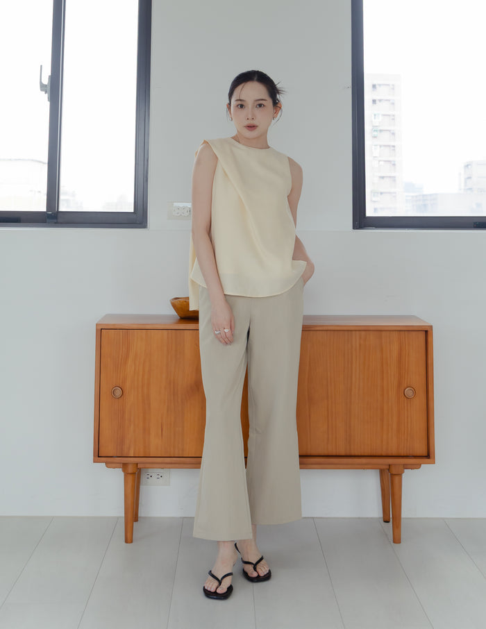 Ashleigh Scarf Top in Buttermilk