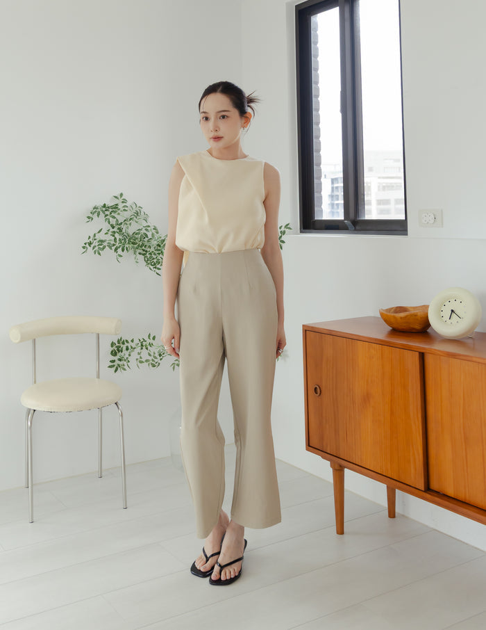 Ashleigh Scarf Top in Buttermilk