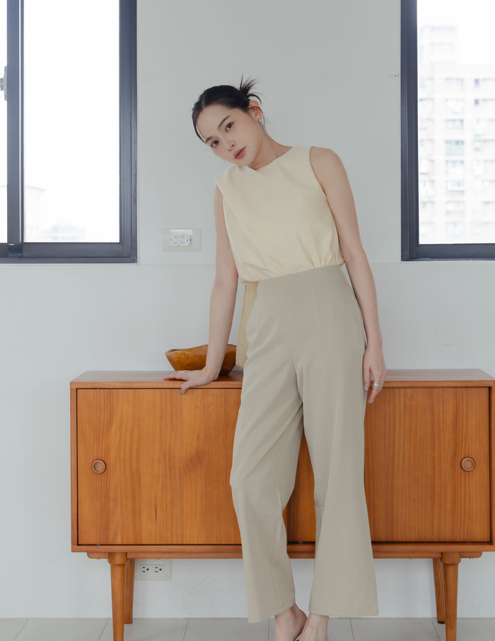 Ashleigh Scarf Top in Buttermilk