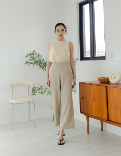 Ashleigh Scarf Top in Buttermilk