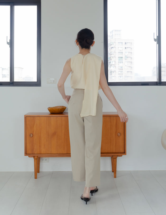 Ashleigh Scarf Top in Buttermilk