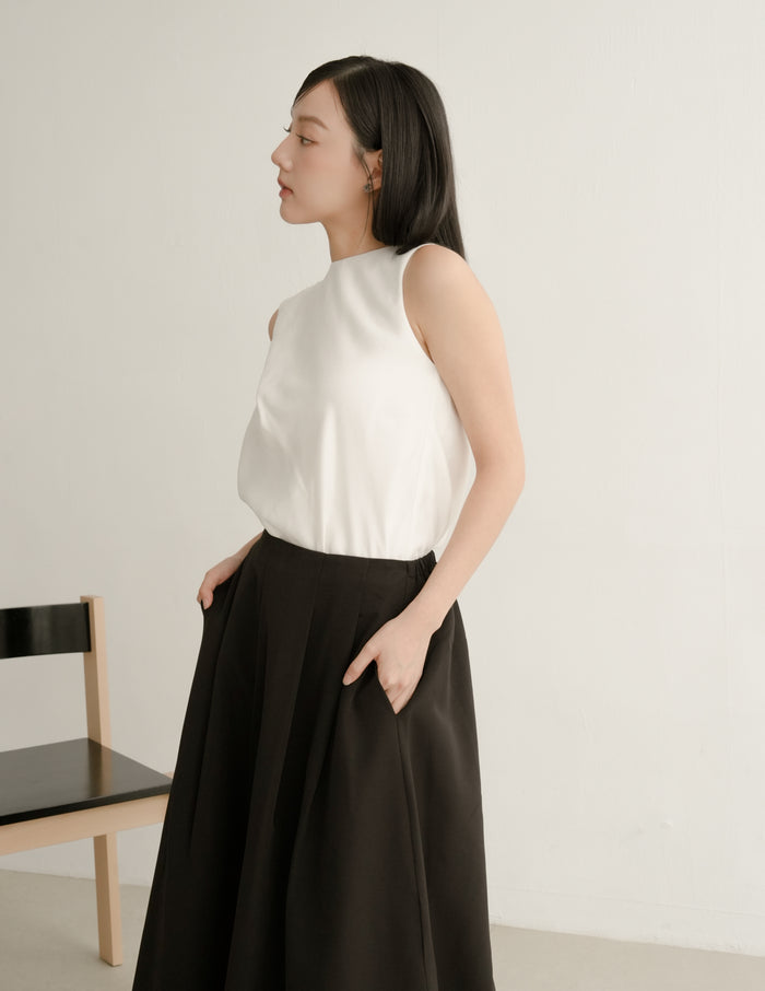 Ashleigh Scarf Top in White