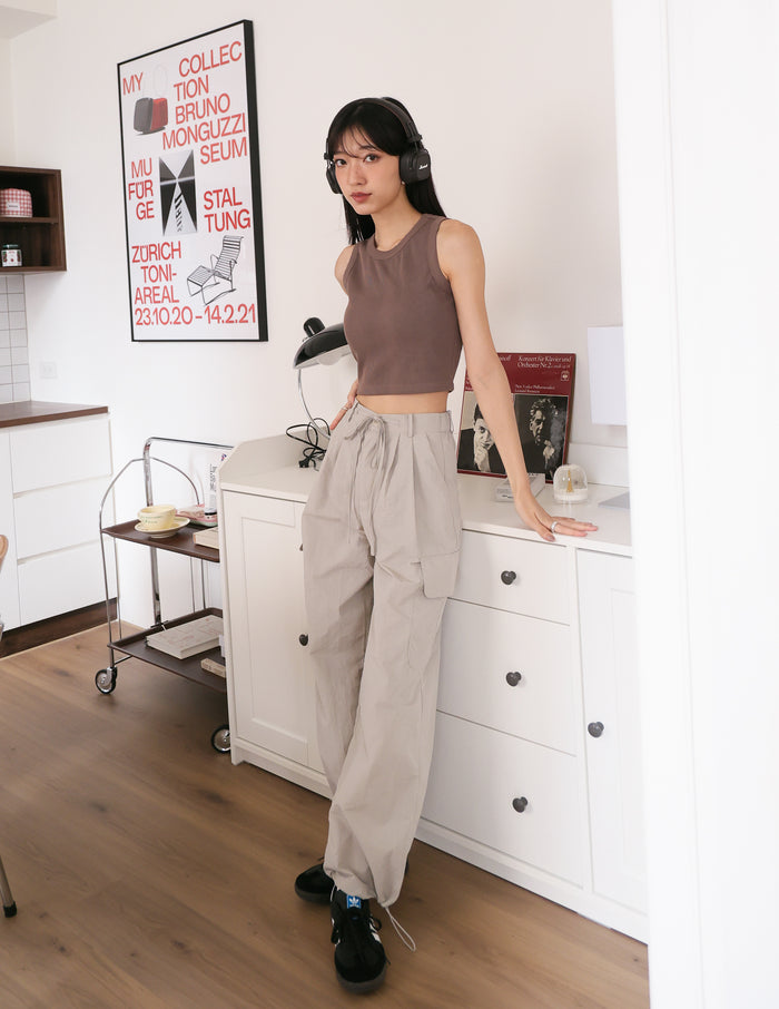 Ava Padded Top in Latte
