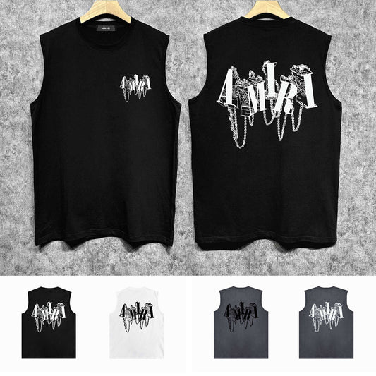 Amiri tank top chain letter printing