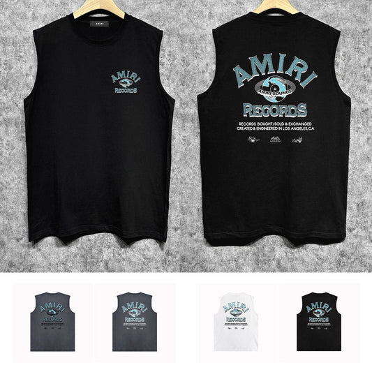 Amiri tank top earth letter printing