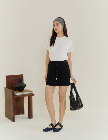 Becky Drawstring Skorts in Black