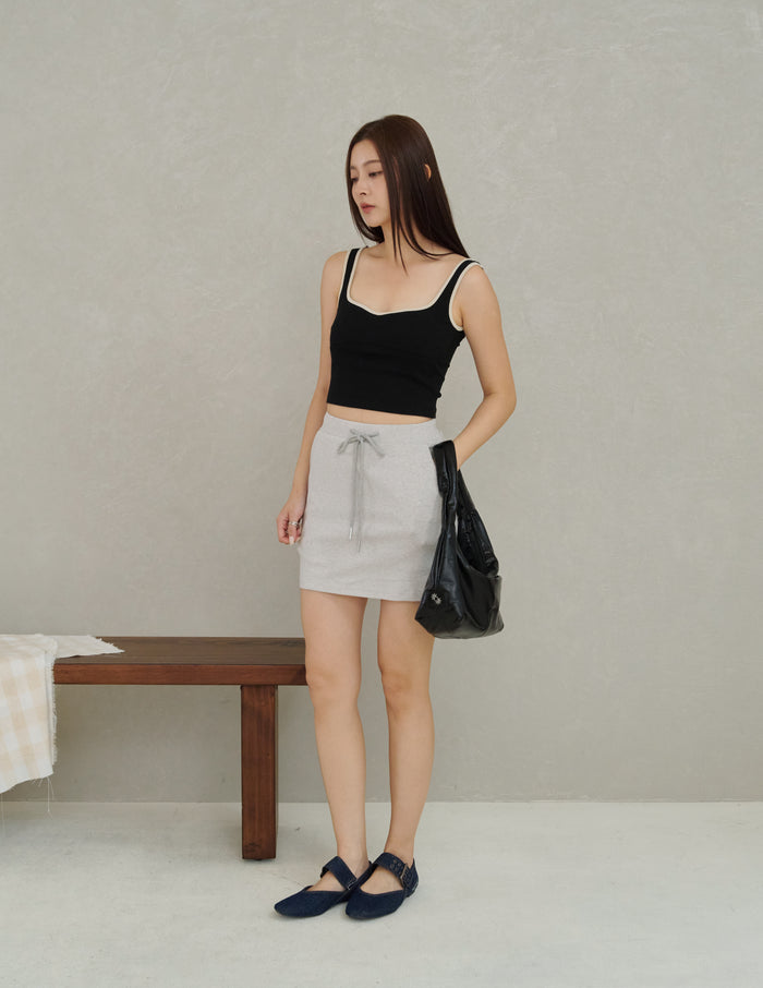 Becky Drawstring Skorts in Grey
