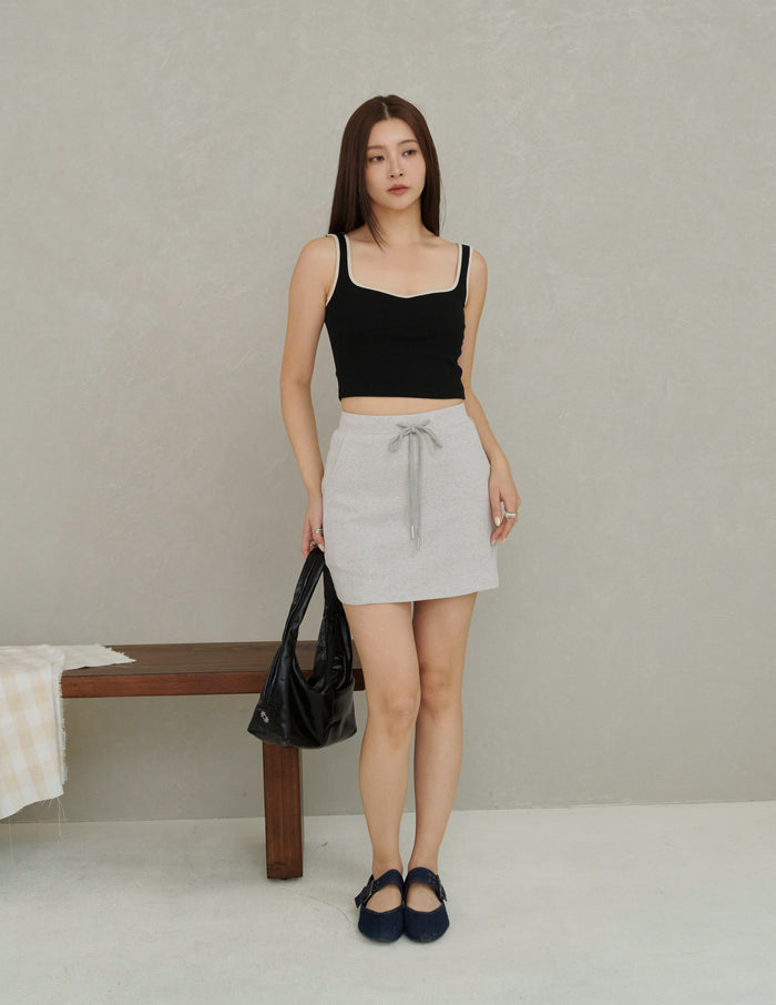 Becky Drawstring Skorts in Grey