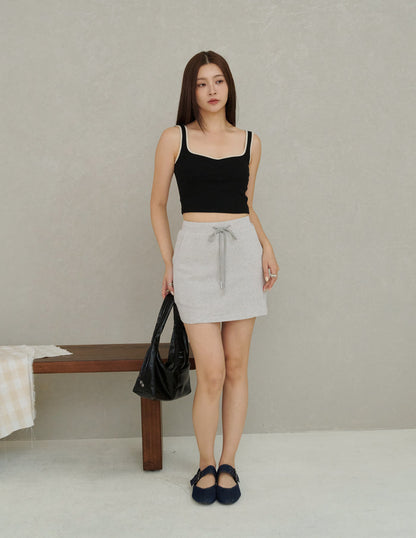 Becky Drawstring Skorts in Grey