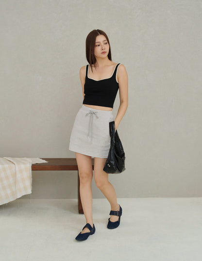 Becky Drawstring Skorts in Grey