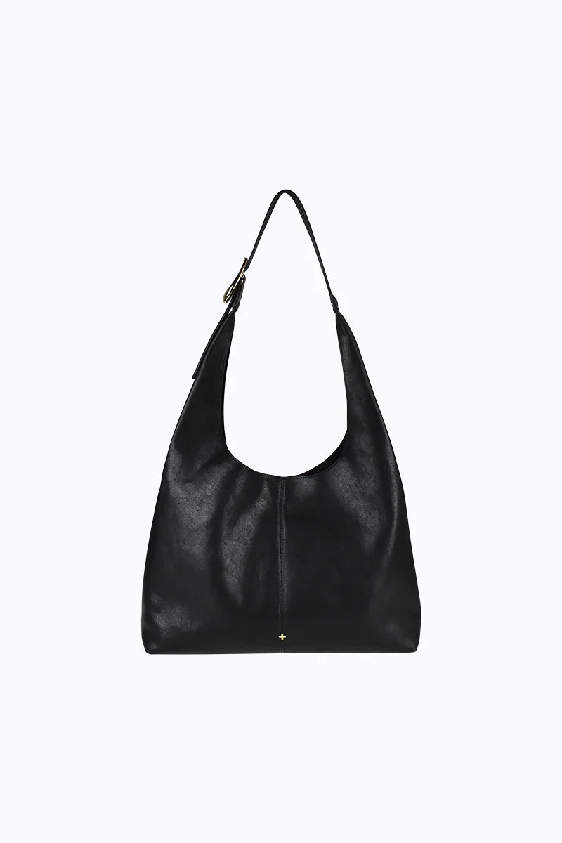 Kismet Slouch Bag Black Grain/Gold