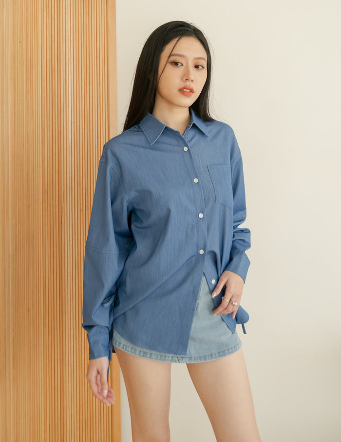 Charlie Oversized Shirt in Denim