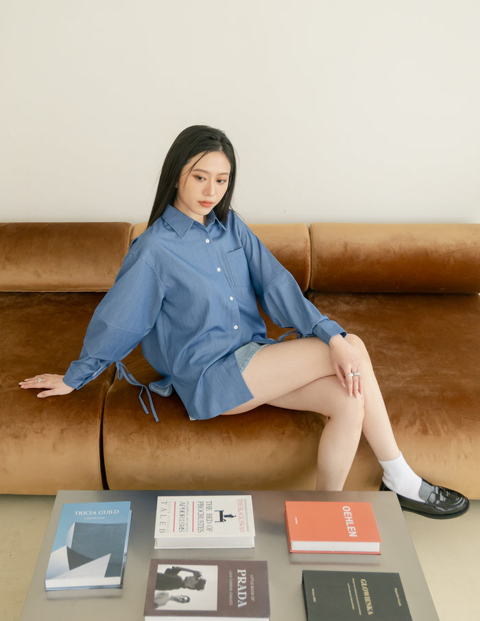 Charlie Oversized Shirt in Denim