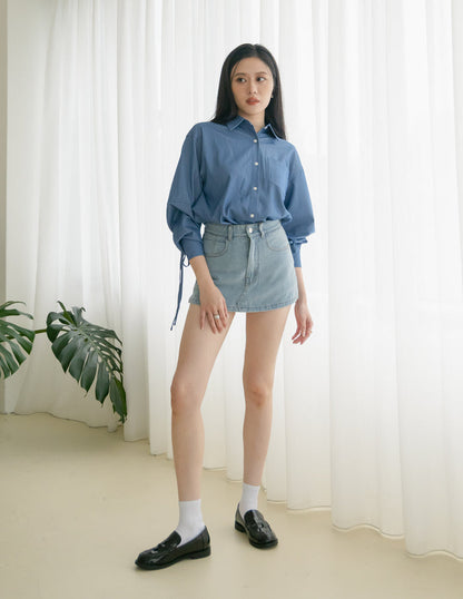 Charlie Oversized Shirt in Denim