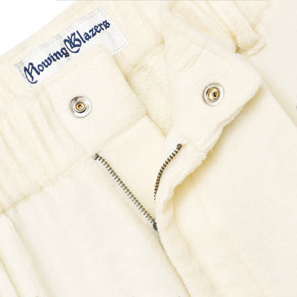 Cream Terry Cloth Beach Shorts