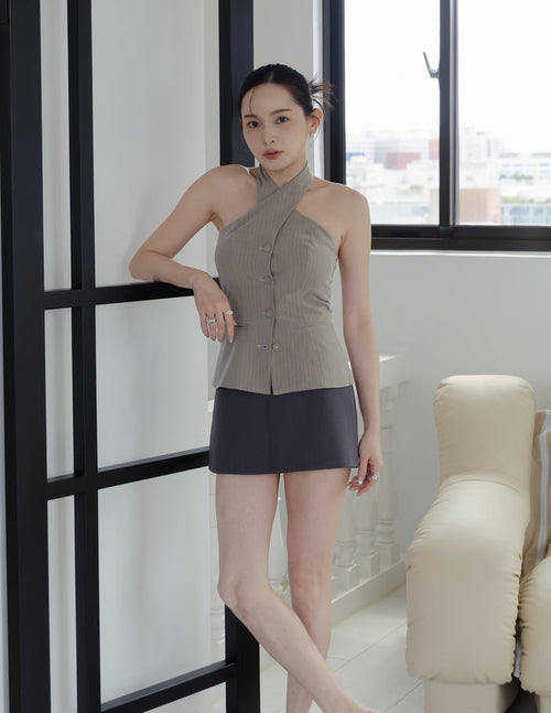 Dani Mini Skorts in Charcoal