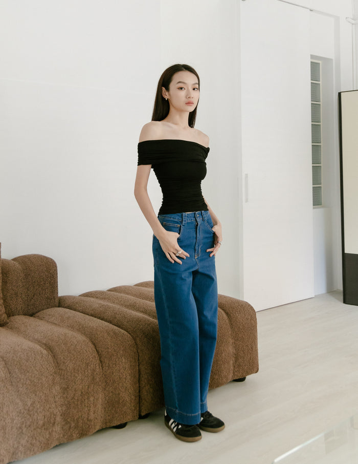 Danica Multi Way Off Shoulder Top in Black