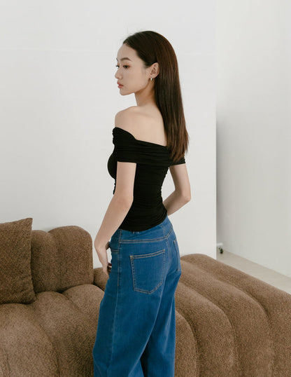 Danica Multi Way Off Shoulder Top in Black