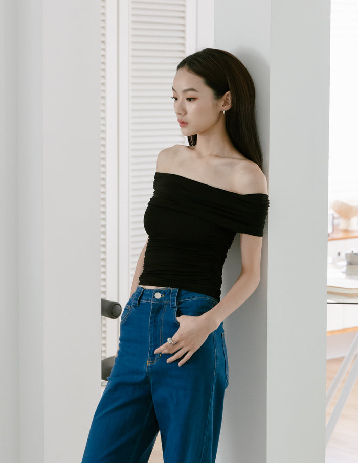 Danica Multi Way Off Shoulder Top in Black