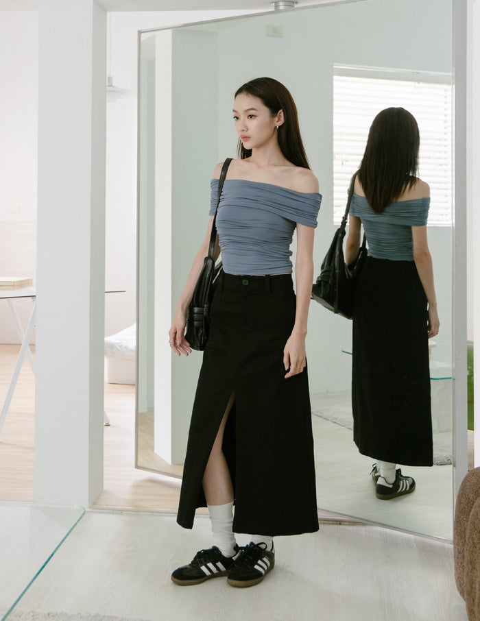 Danica Multi Way Off Shoulder Top in Blue