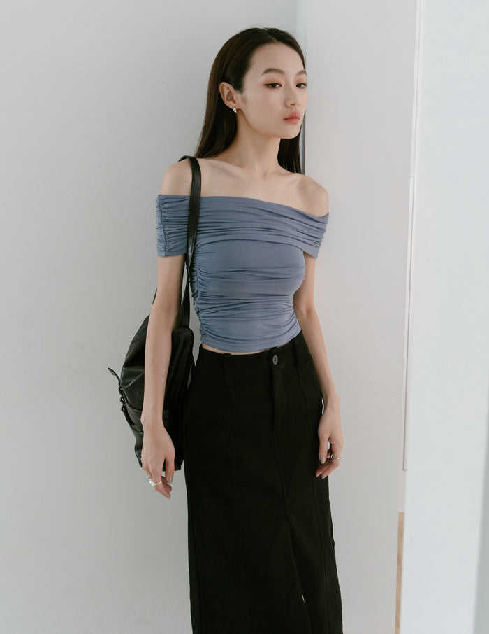 Danica Multi Way Off Shoulder Top in Blue