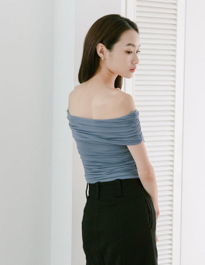Danica Multi Way Off Shoulder Top in Blue
